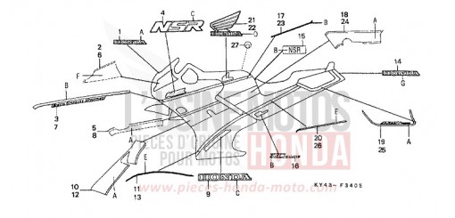 STRIPE/MARK (6) NSR125RM de 1991